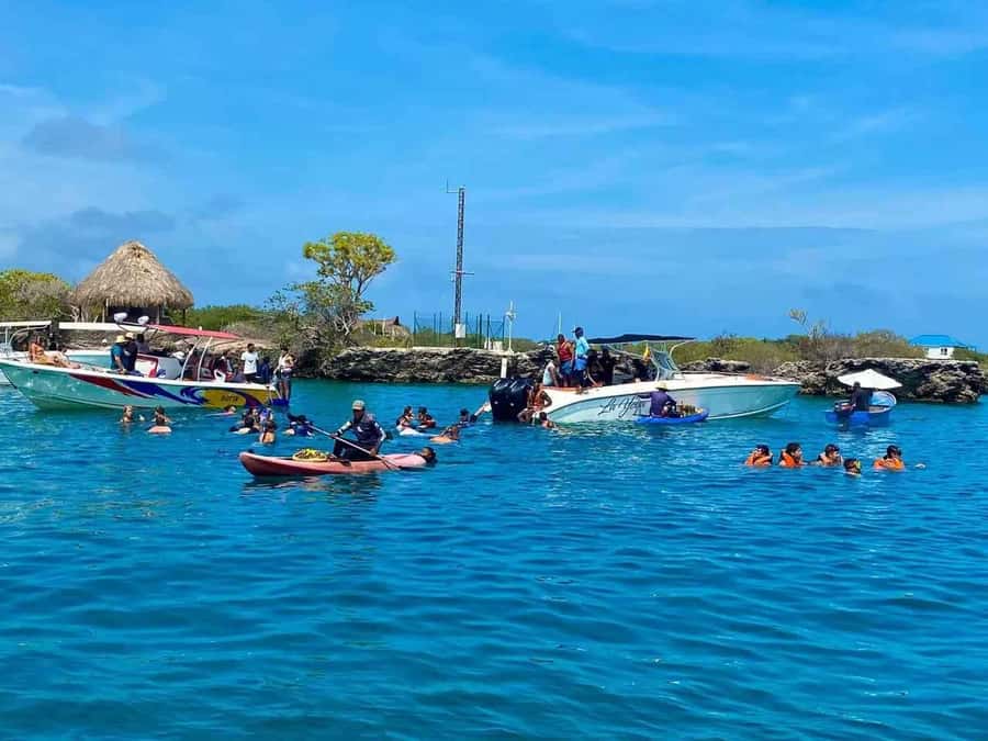 Cartagena: 5 Rosario Islands, Full party with drinks, Snorkeling and lunch - Cholon Island: the rumba stop for sea bathing and seafood cocktail