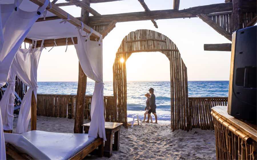Cartagena: Barú Sunset Beach with Bioluminescent Plankton - Playa Blanca Arrival: Beach Club Comfort Meets Real Steps