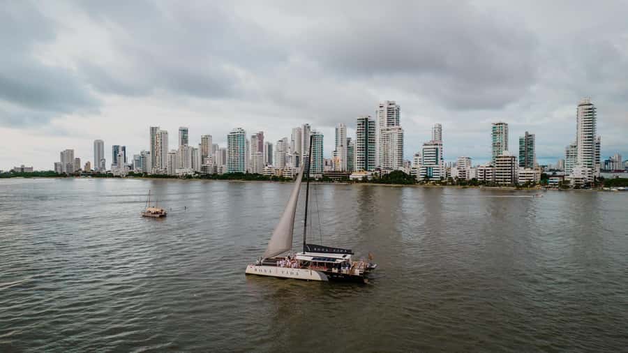 Cartagena de Indias: 2-Hour Sunset Cruise - The sunset-to-night skyline moment, and why it hits harder from sea level