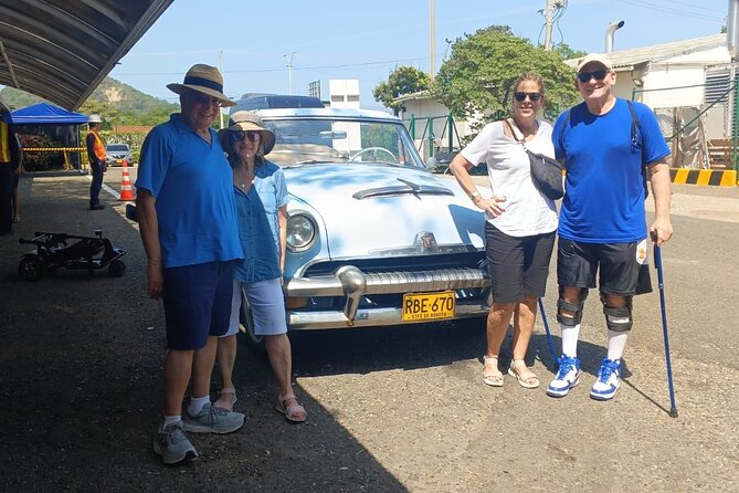 Cartagena Luxury Classic Car Tour + Bilingual Historian Guide - Torre del Reloj and Plaza de los Coches: clocks and crowd energy