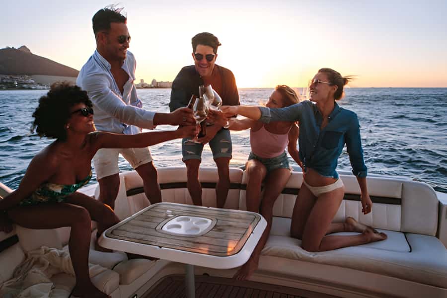 Cartagena: Party Boat to Cholon Beach with 2 Drinks & Lunch - Pickup and timing: 7:30 am start, 4 pm return