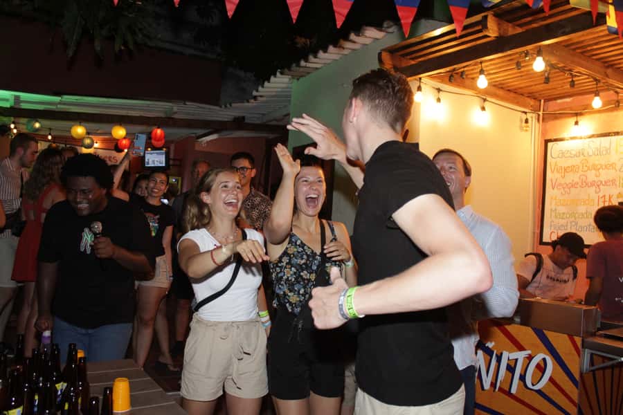Cartagena: Pub Crawl with Dancing Lessons and Free Shots - Drinks, drinking games, and safety staff: fun with guardrails