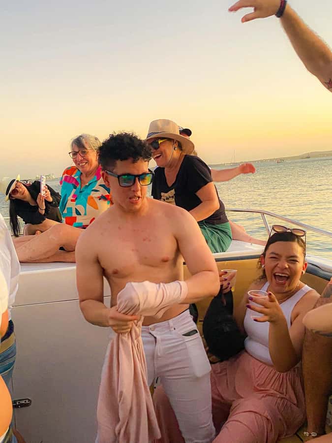 Cartagena: Sunset in boat in the bay with music and liquor - What the Staff Does: Greeter, Host, and Entertainment