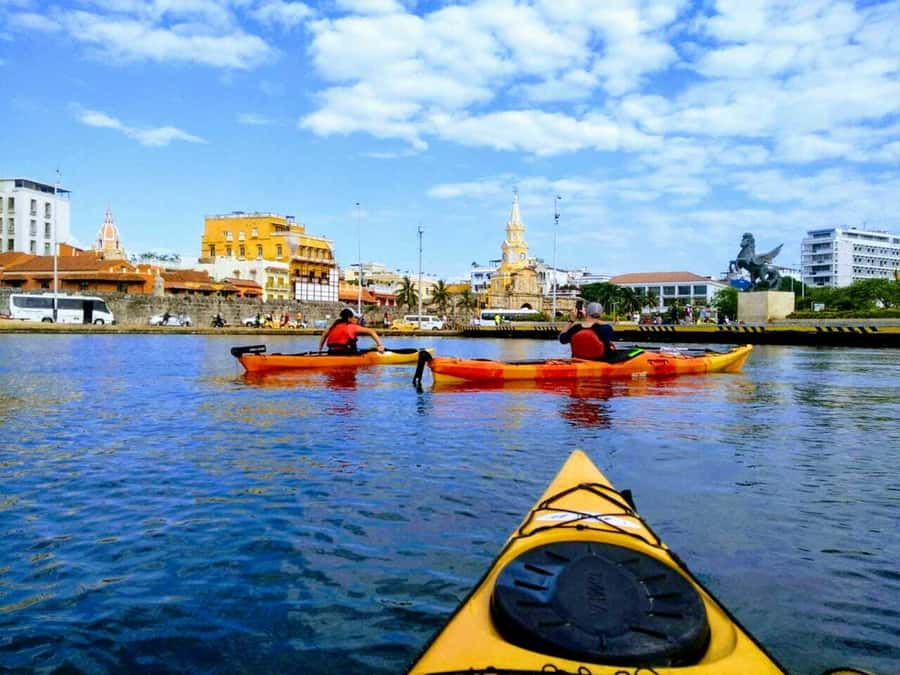 Cartagena: Walled City Kayak Tour - The first paddle: clock tower views and a photo stop