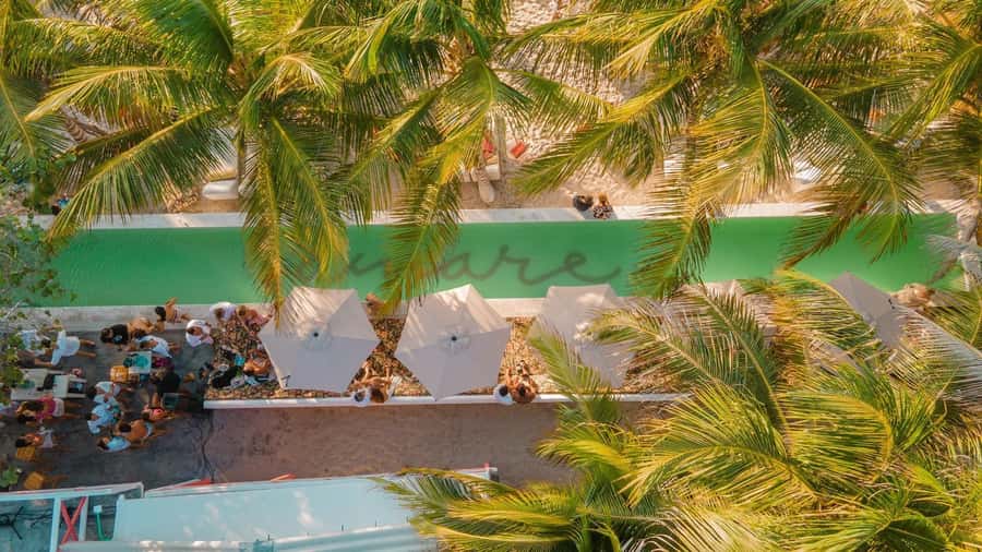 Eco-Luxury Beach Escape at Pink Mango, Tierra Bomba - The beach and the 25m eco-pool: where your time actually goes