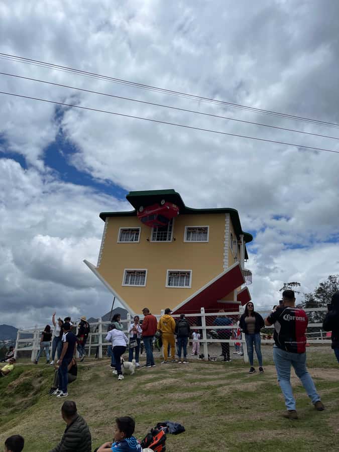 From Bogota: Guatavita Lagoon and Village Guided Tour - La Casa Loca stop: photos now, optional entry later