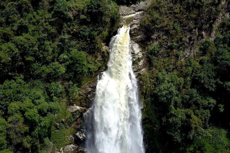 From Medellin: Epic Zipline and Giant Waterfall - The First Zipline Flight: 700 Meters Over Five Waterfalls