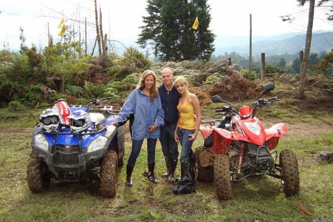Full-Day Zipline, ATV and Horseback Riding Private Adventure from Medellín - ATV time on the hillside: where you get the real off-road fun