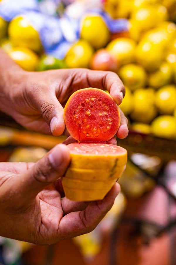 Medellín Multi-sensory Tour in the market, +15 Exotic Fruits - First market stop: photo stop, self-guided wandering, then fruit tasting