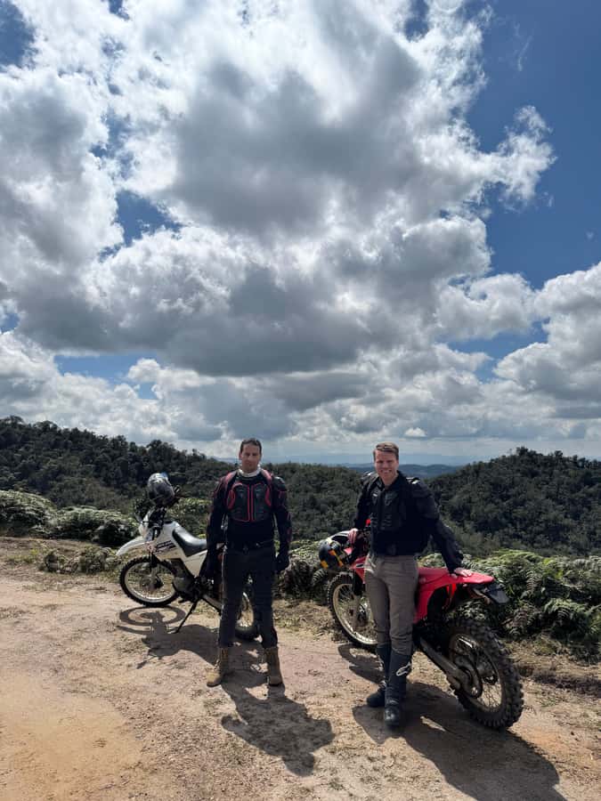 Off-road motorcycle adventure through the Medellín mountains - The riding day flow: views, food tasting, and a longer mountain ride block