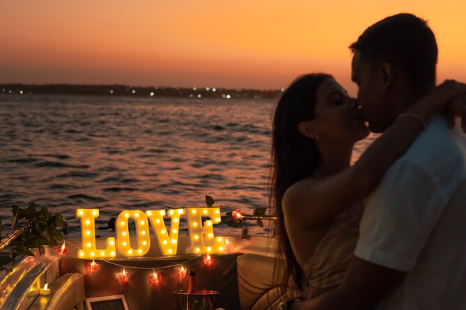 Romantic Date Night in the Bay of Cartagena - Sunset mood and the light show over the harbor