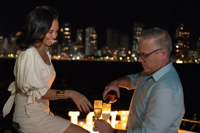 Romantic Date Night in the Bay of Cartagena - Champagne, roses, and your Bluetooth love song