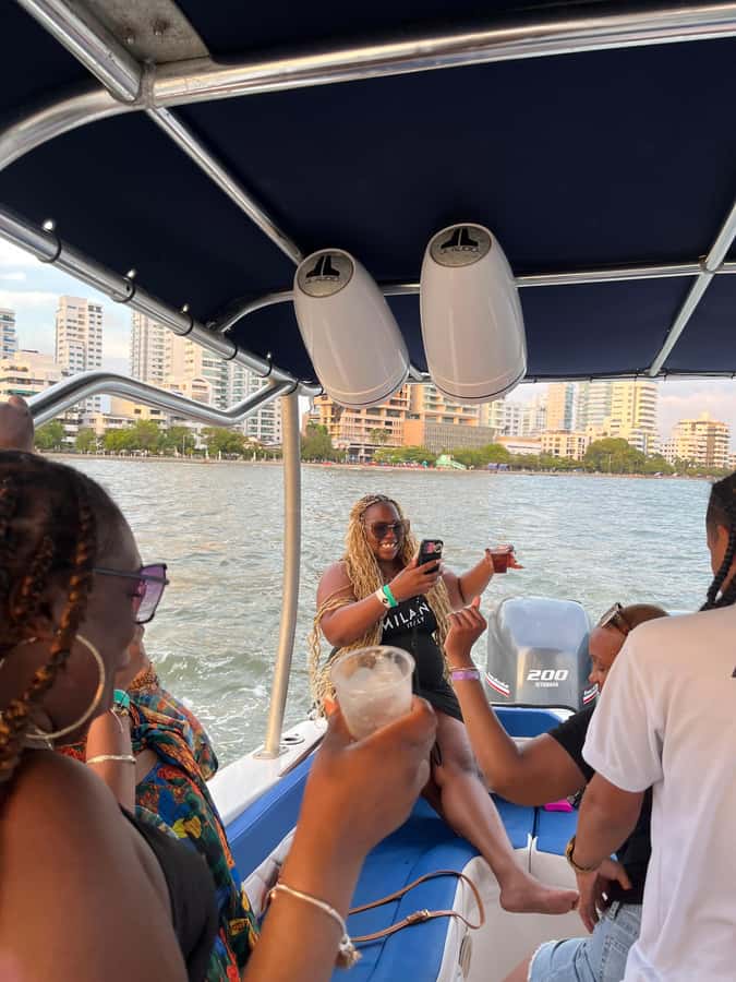 Sunset Party open bar on the bay while sharing with locals - Price and Value at $42 for 150 Minutes of Drinks
